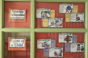 Impressive display of children’s rights and responsibilities at the Quqshuun Ilihakvik Elementary School in Gjoa Haven!